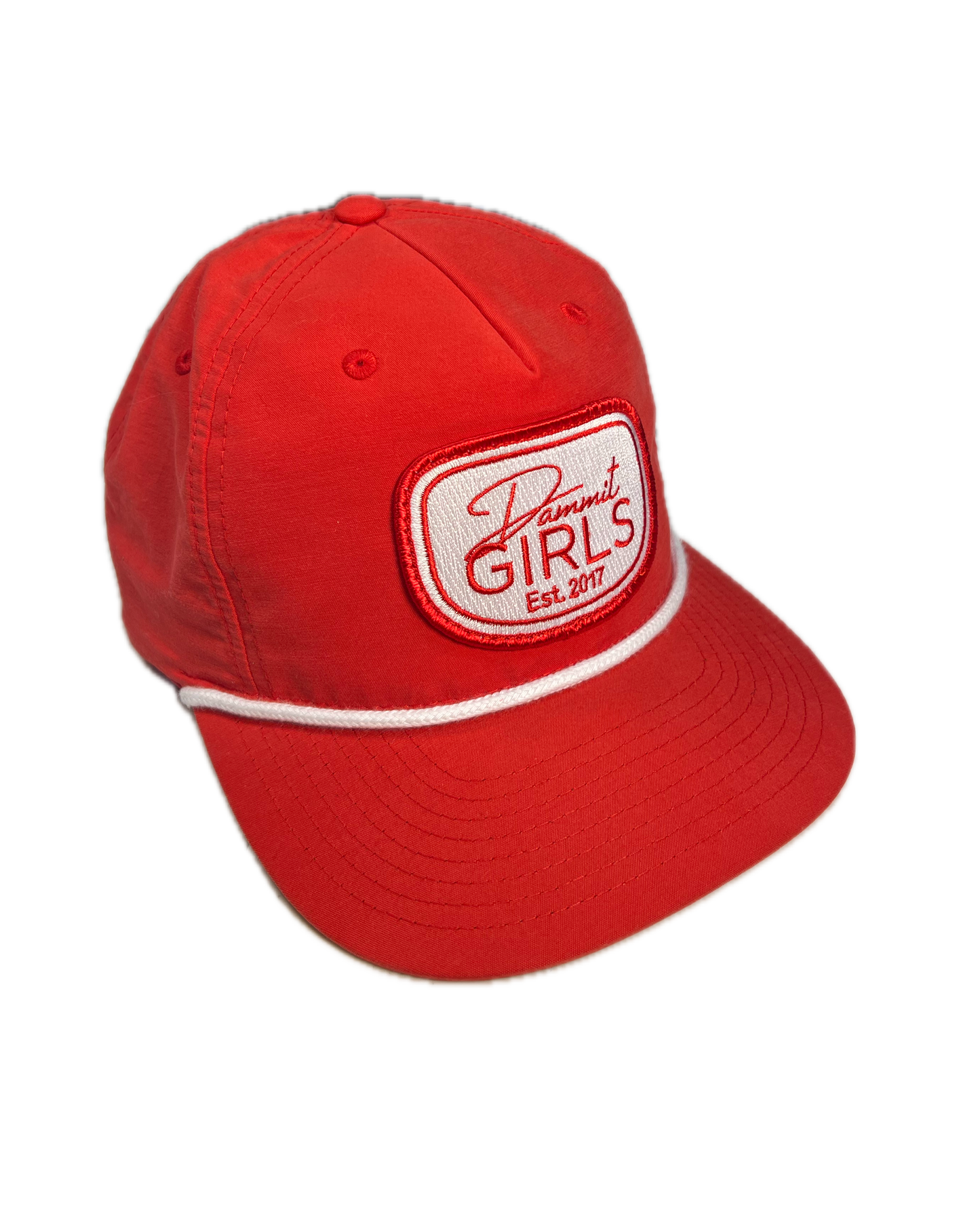 DammitGirls Red/White Rope Cap